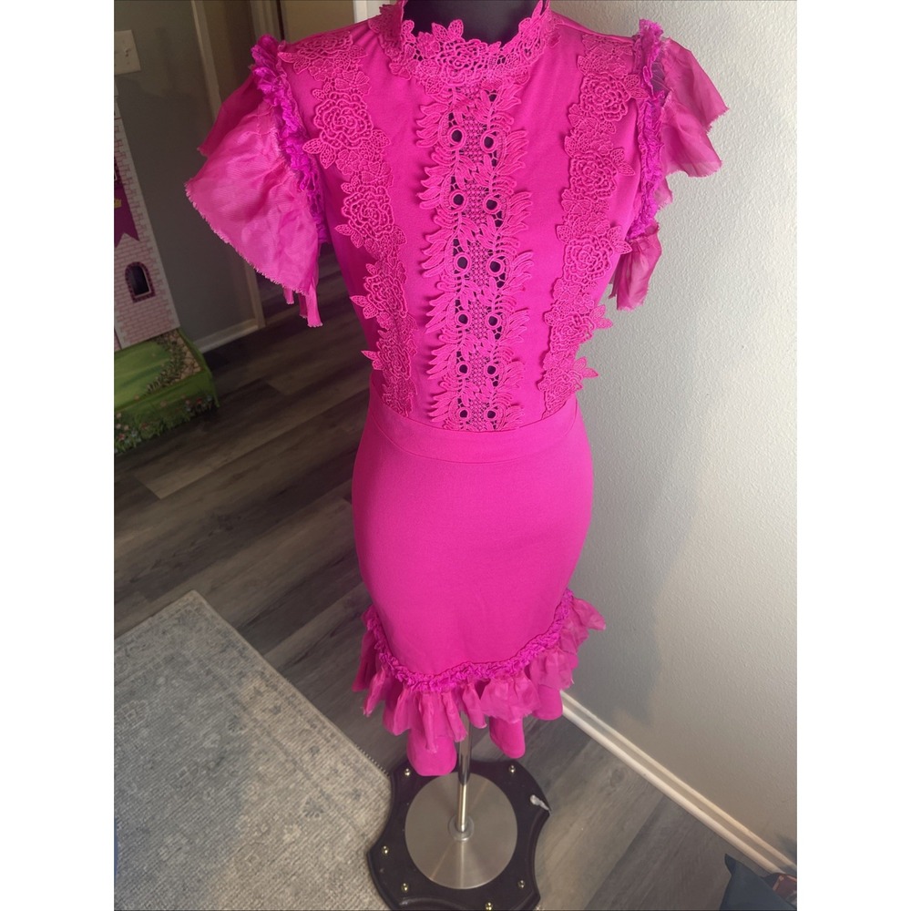 Valentine Women Dress Size M Pink